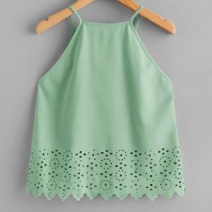 ❤️SHEIN Solid Cut Out Hem Cami Top